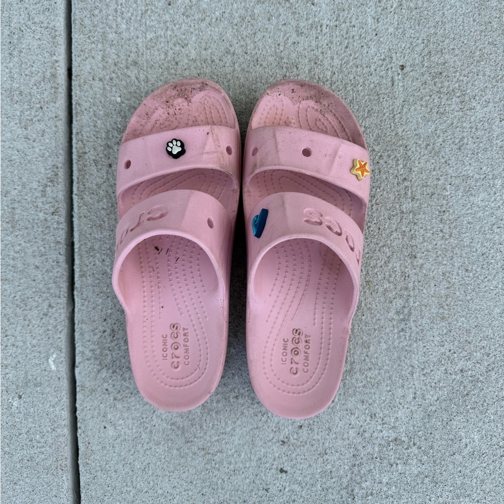 Worn Platform Croc Sandals